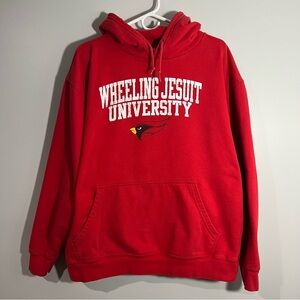 Antigua Wheeling Jesuit  University Red Pullover Sweatshirt Hoodie Mens XL